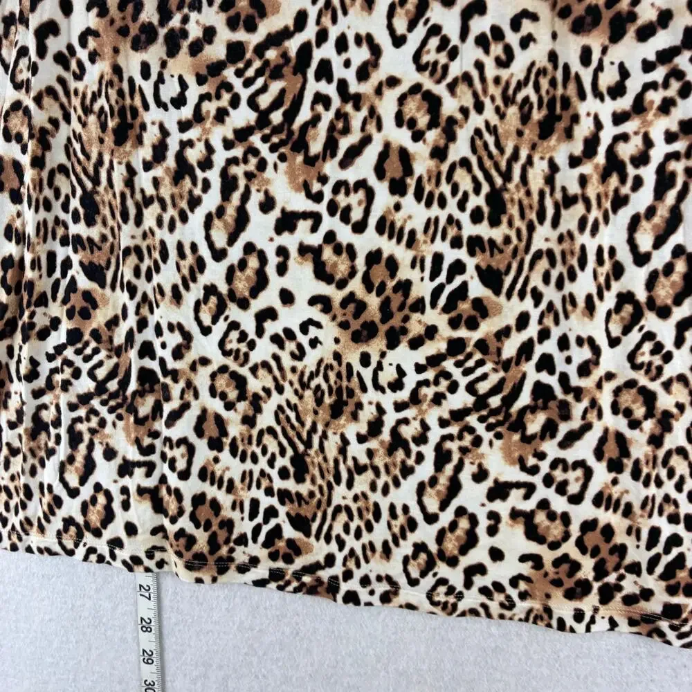 Chicos Sleeveless Top Women’s XL Leopard Animal Print Soft Stretch Mature Classy